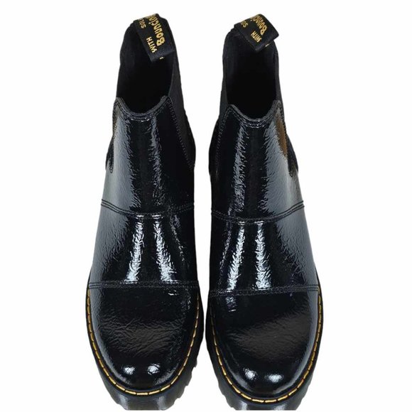 NEW Dr. Martens Black Patent Leather Chelsea Boots Rozalie  Size 7 - Picture 7 of 14